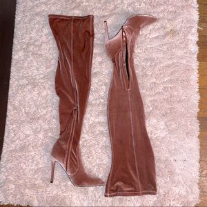 Velvet Thigh high Steve Madden boots